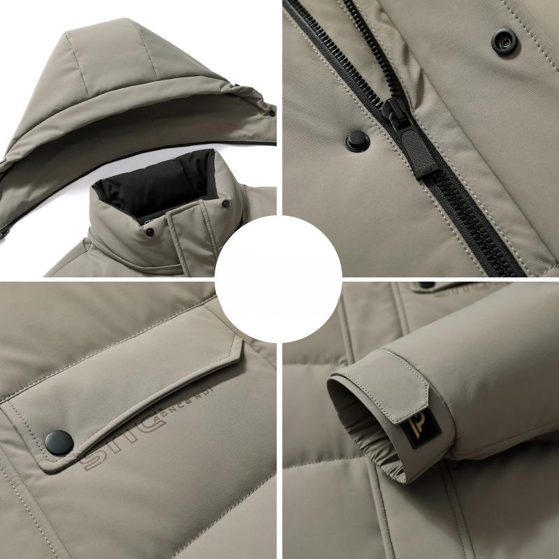 New Winter Style 90 White Duck Down All-match Stand-collar Down Jacket for Young and Middle-aged Men Warm and Trendy Skin-feeling Jacquard Down Jacket