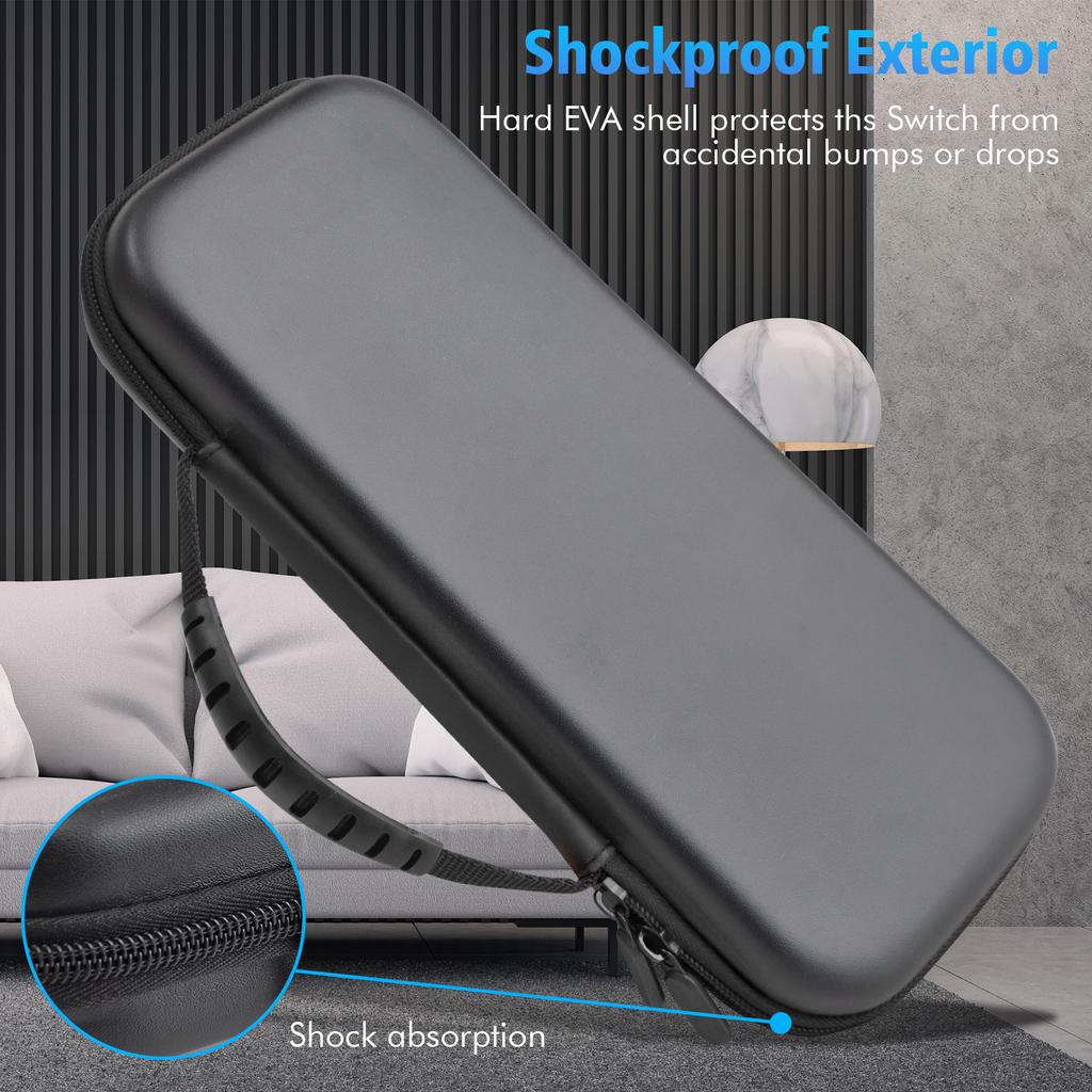 Leather Hard Portable Carrying Case Bag Shockproof Protective Travel Case Storage Bag for Asus ROG Ally Console Accessories