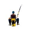 Artistic 1/64 Scale Miniature Fishing Figure Resin Attractive Mini Fishing Scene Resin Ornament for Decorative Use Gift