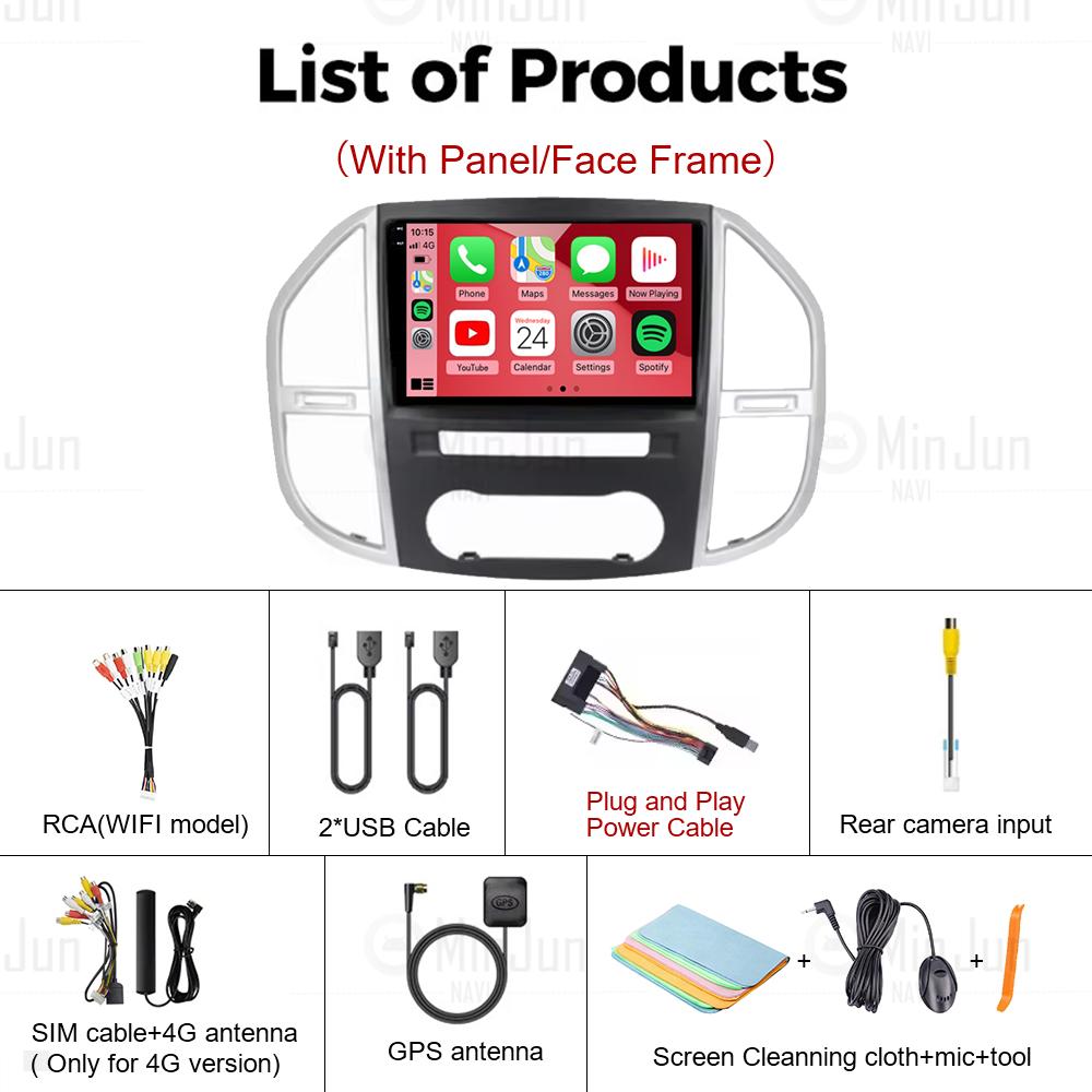 Android 14 Car Radio For Mercedes Benz Vito 3 W447 2014-2020 Carplay Auto Navigation Multimedia Video Player Stereo Head Unit