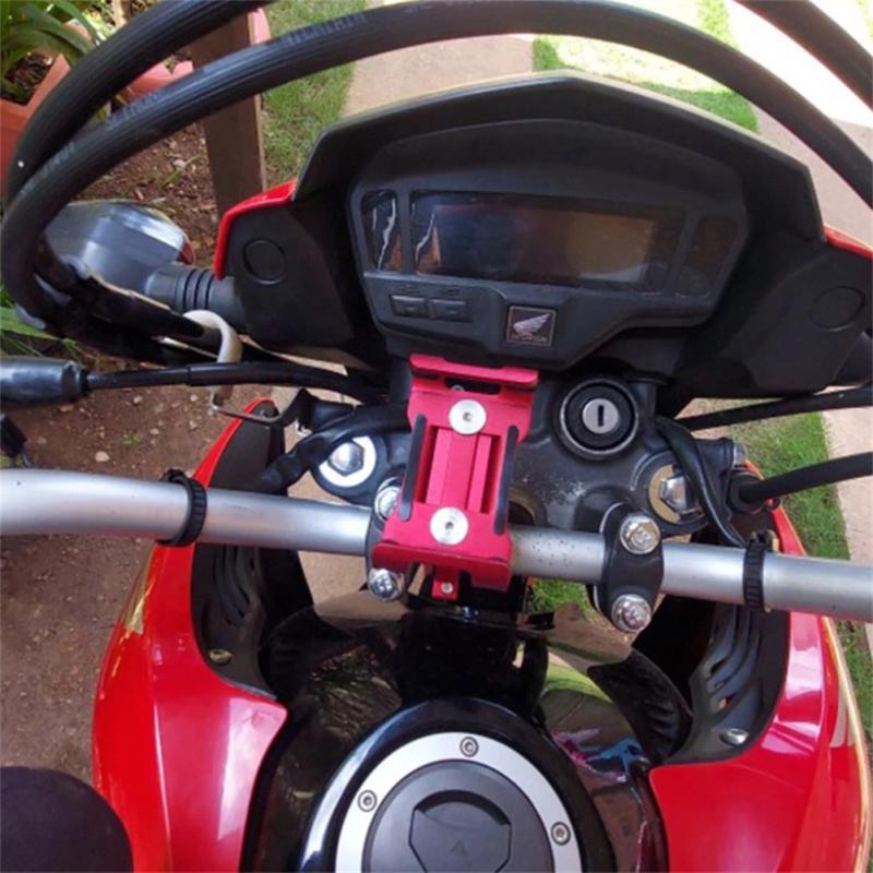 Suport de telefon pentru biciclete din metal pentru motociclete din aliaj de aluminiu Suport anti-alunecare Gps clip universal rotativ