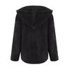 Womens Plush Jacket Oversized Jacket Coat With Pockets Open Front Hooded Fuzzy Cardigan