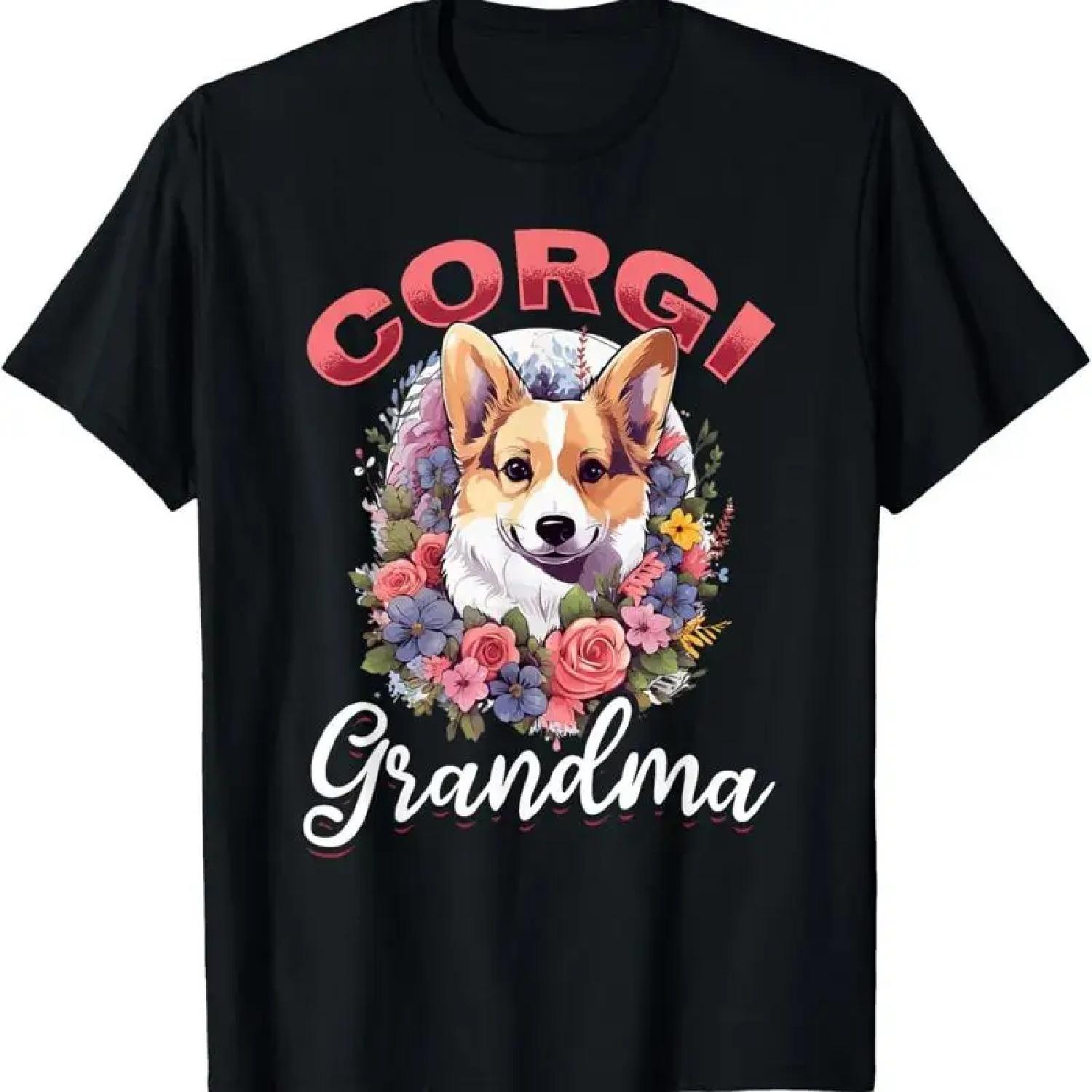 Welsh Corgi Pembroke Dog Breed Pet Grandma T Shirt XXXXXL разноцветный