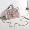 New chain transparent fashion women's bag single shoulder personality versatile messenger texture cosmetic bag