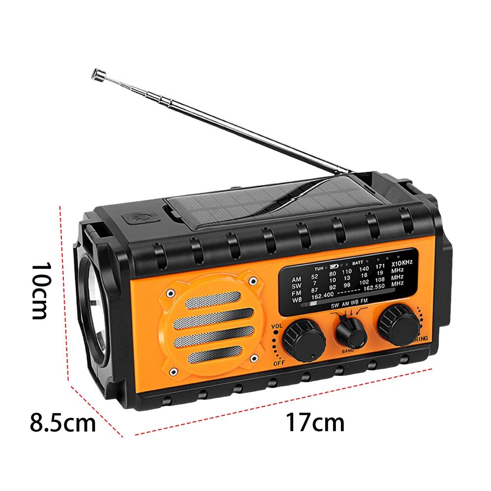 Hand Crank Emergency Radio 20000mAh Solar Powered Radio with Flashlight Reading Lamp SOS Alarm for Outdoor Camping and Emergency