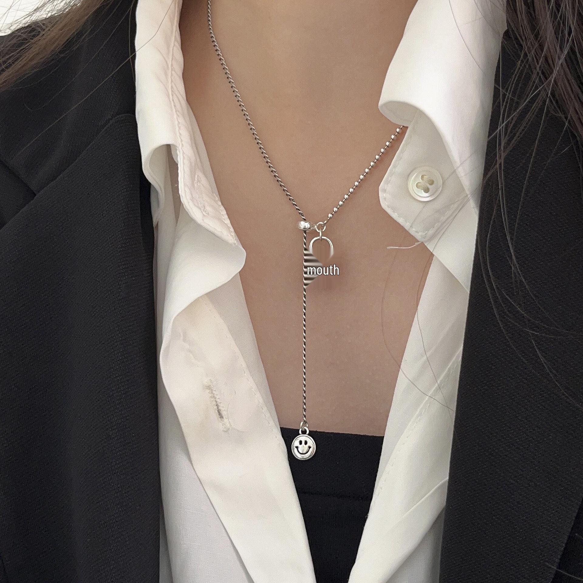 

Yinruitai S925 Стерлинговое серебро Двухслойное ожерелье-чокер с кисточками и замком-подвеской - Женский чокер класса люкс. Sterling Silver