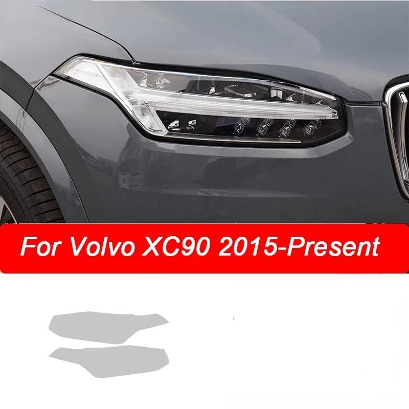 2 Stück Auto-Frontlicht transparenter TPU-Aufkleber für Scheinwerfer, Schutzfolie für Volvo XC90 XC40 XC60 S60 S90 V60 V90 Zubehör