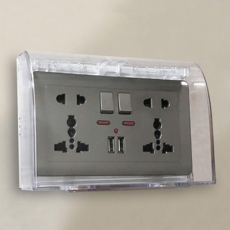  Bathroom Electrical Outlet Cover Protective Box Dust Cover Waterproof Enclosure
