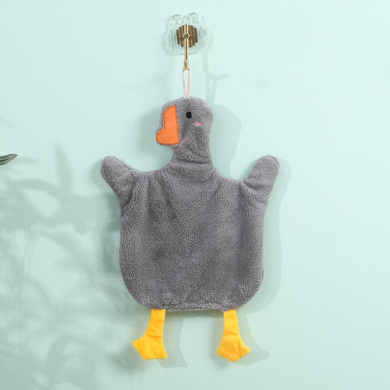 

Cartoon Coral Fleece Quick-Drying Absorbent Hand Towels - Odor-Free Hanging for Kitchen & Bathroom 23x32 cm