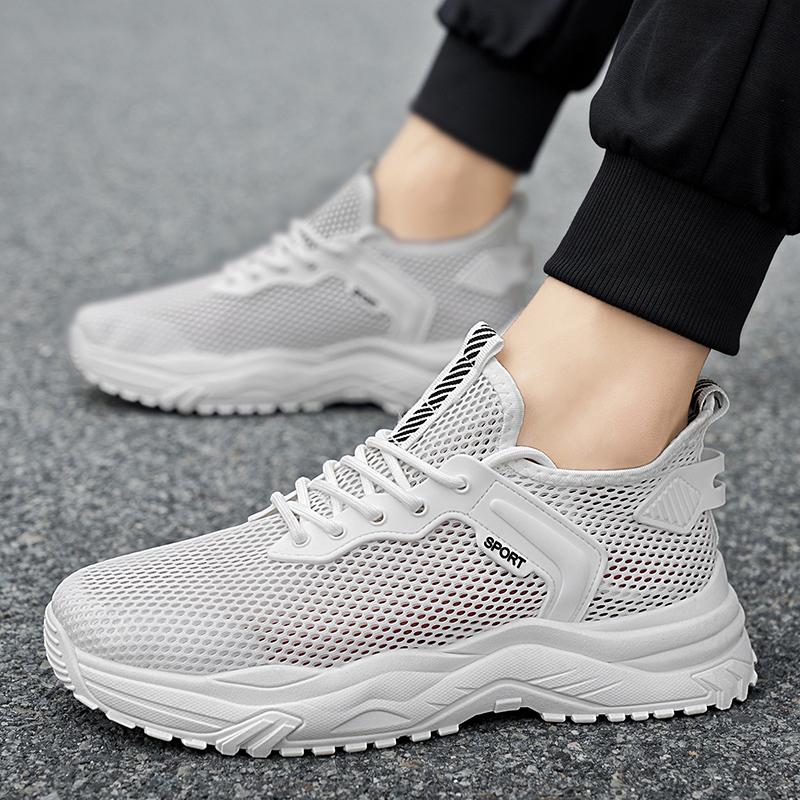 

2025 Casual Outdoor Sports Shoes Men s Breathable Mesh Walking Shoes, Summer Lightweight Cushioning Neutral Barefoot Sandals 39