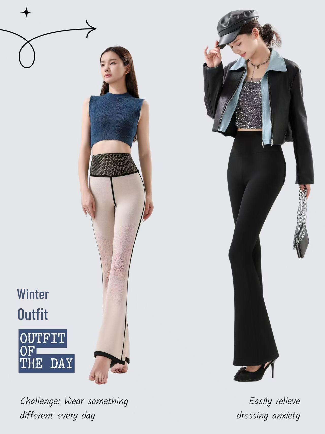 

Clearance Plus Velvet Micro Flare High Waist Yoga Pants with Tummy Control and Hip Lifting for Women M [80-105 lbs]