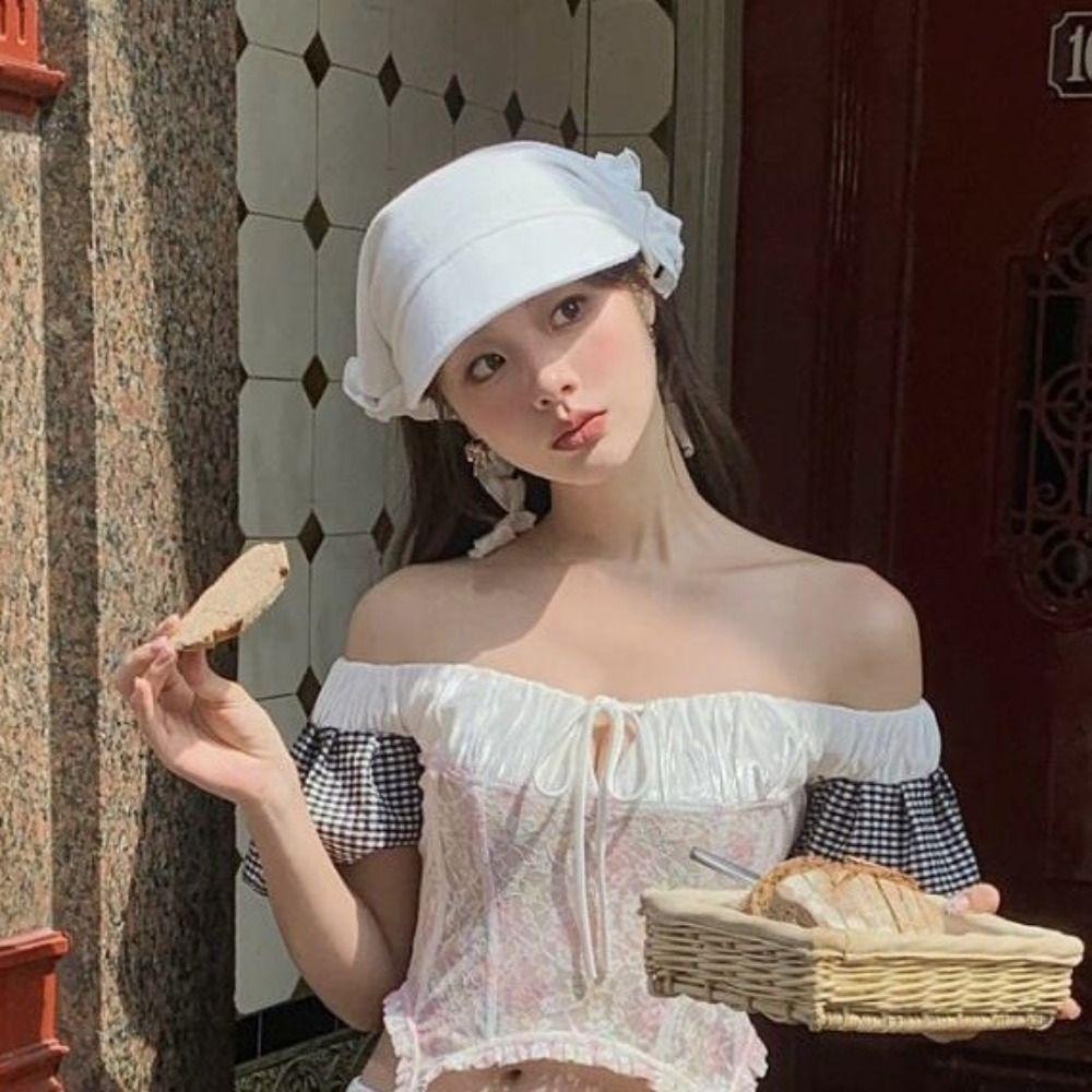 Cotton Headscarf Baseball Cap Adjustable Popular Baseball Hat Duckbill Turban Hat  Summer