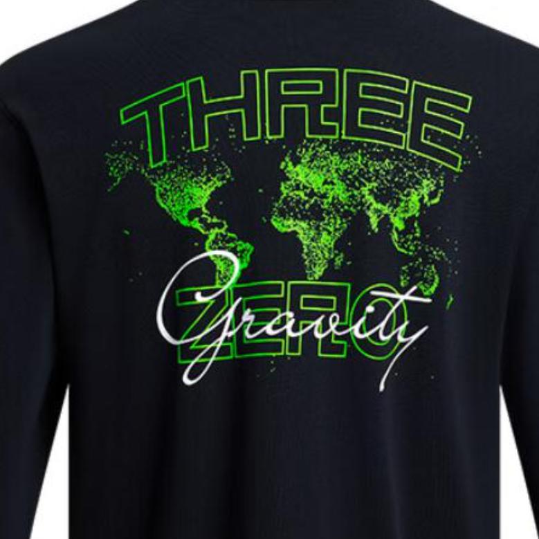 Under Armour Curry Graphic Letter Sports Crew Neck Pullover Long Sleeve T-Shirt Men Tops Black 1387109-001
