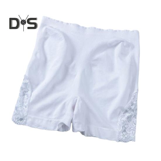 Sicherheitshose für Damen, hohe Elastizität, Bauchkontrolle, nahtlose Spitze, Anti-Exposition, hohe Taille, schmale Passform, schnelltrocknend, Minirock, Innenshorts, Yoga-Shorts