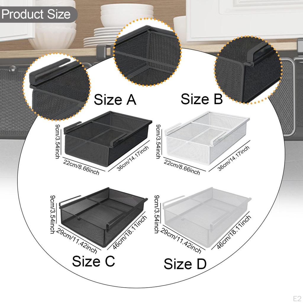 Hanging Basket for Pulling Out, Storage Solution Underwear, Wire Container Under The Shelf