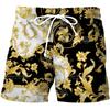 Pantaloncino da Spiaggia con Grafica Bandana di Tendenza per Uomo Moda Estiva Costume da Bagno Stampato 3D Pantaloncini Casuali Larghi Streetwear Pantaloncini Hawaiani