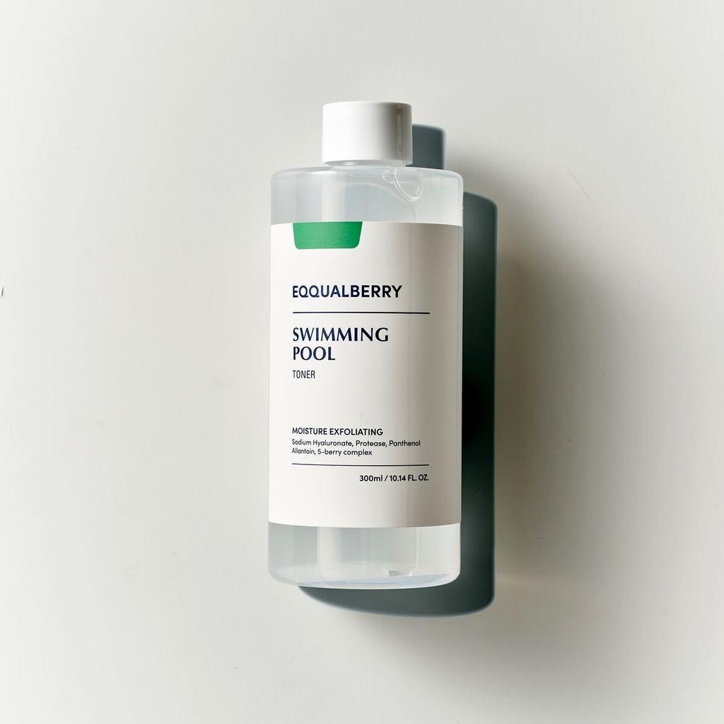 Eqqualberry Swimming Pool Daily Facial Toner 300ml, Moisturizing, Korean Cosmetics, Kbeauty, Sample