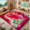 Weicher Kristall-Samt-Teppich mit Weihnachtsmotiv, individuell bedruckbar mit Namen & Text, rutschfester Bodenläufer für Schlafzimmer, Wohnzimmer