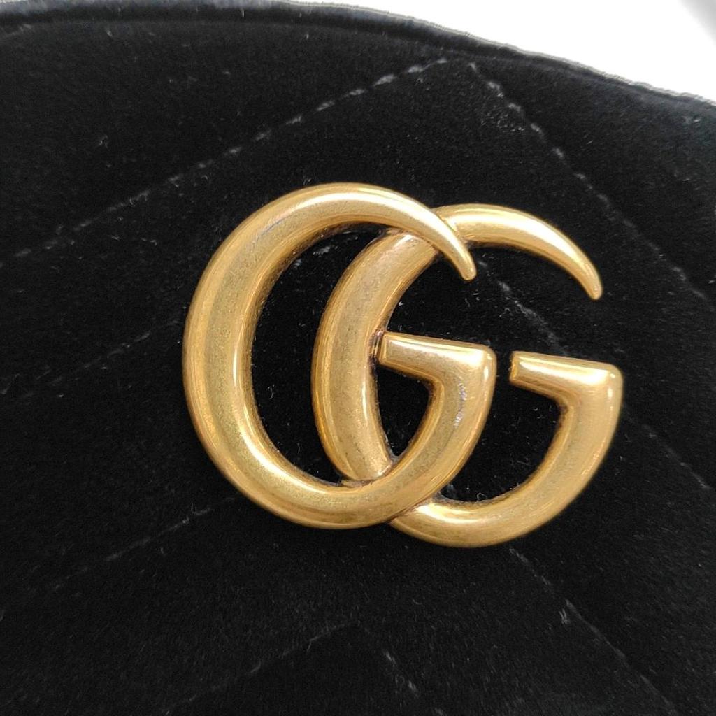 [Gebraucht] Marmont Gold Logo gesteppte Samt Brusttasche - Sehr Gut #1XU6QJ8