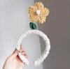 Luxurious Knitted Bow Plush Headband for Autumn/Winter - Face Washing Hair Accessory and Clip
