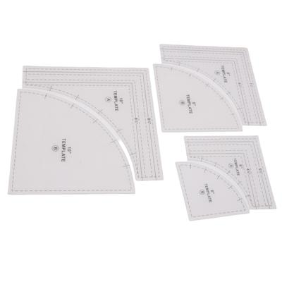 3 Set Quilting Templates Large Quilting Rulers 10 8 6in for Cutting Patterns with 1Celsius4in Seam Allowance Supplies Craft Tool