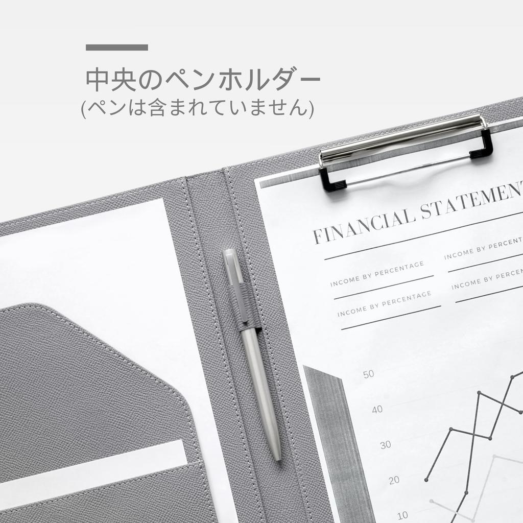 Mymazn A4 Binder Clipboard PU Meeting Pad Clip Desk Pad Signature A4 Document Folder for Contract Office Supplies Folder, Bi-fold Leather, File,