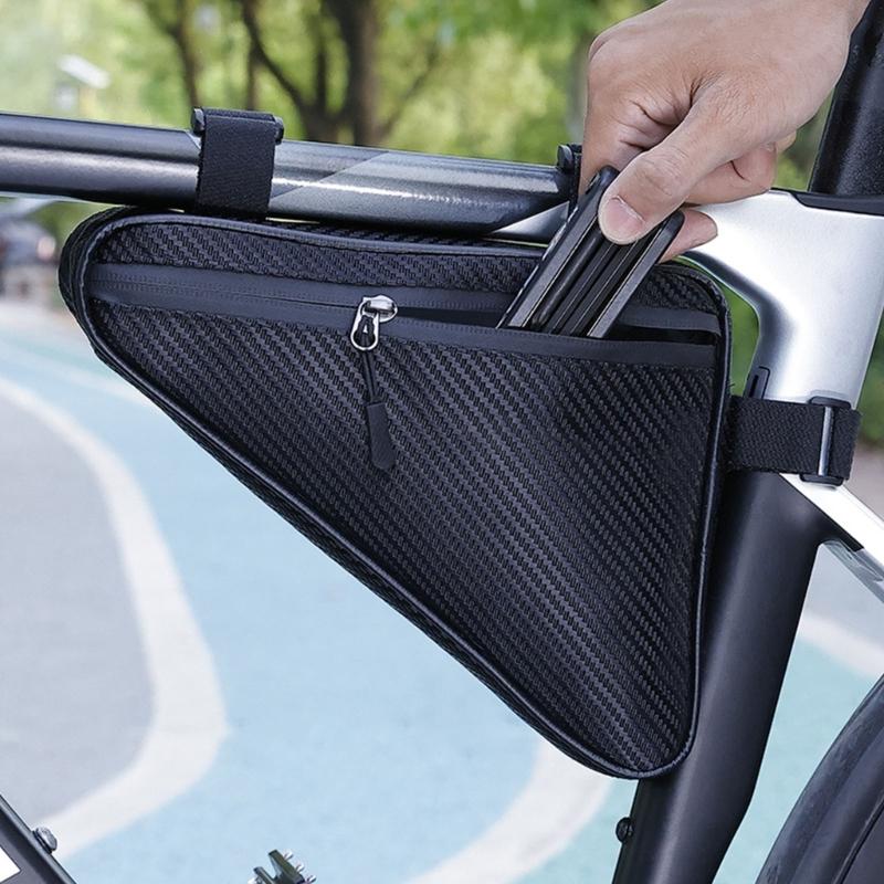 Road Bikes Front Frame Bag Waterproofs Bicycles Frame Bag Bicycles Front Top Tube Bag Triangular Storage Pouches