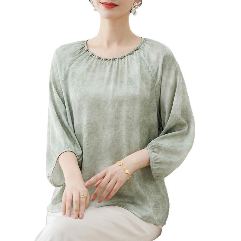 Summer Elegant Age-Defying T-Shirt & Top Two-Piece Set for Middle-Aged Women