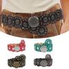 Discs Grommet Belt Punk Waist Belt Unique Buckle for Jeans Dress Unsiex