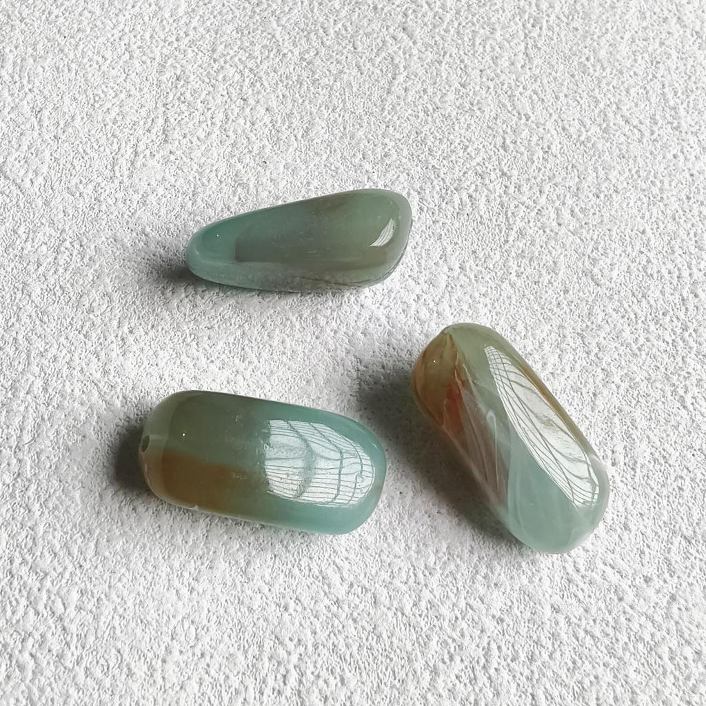 Irregular Long Acrylic Transparent Colored Stone Beads for DIY Jewelry Making