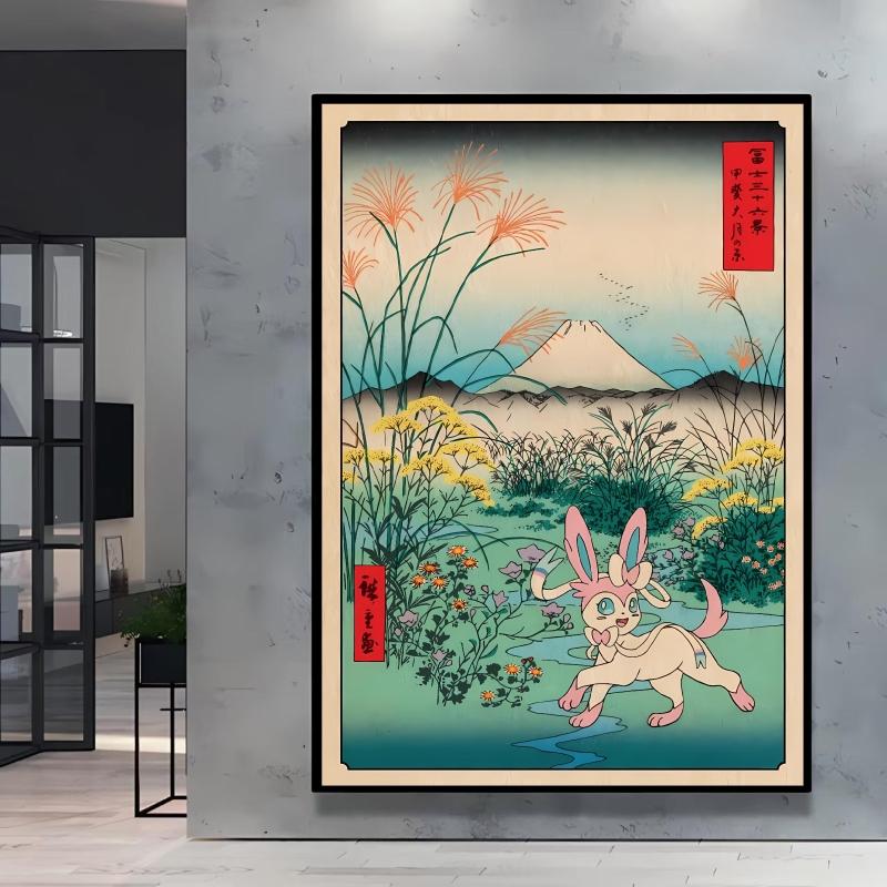 Leinwand Kunstwerk Malerei Pokemon Schiggy Poster Cartoon Bild Klassisch Haus Schlafzimmer Dekoration Gemälde Kindergeschenk
