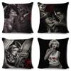 Mexico Chicano Sexy Women Skull Pillow Case Decor Cartoon Printed Girls Cushion Cover for Sofa Home Car Polyester 45*45cm