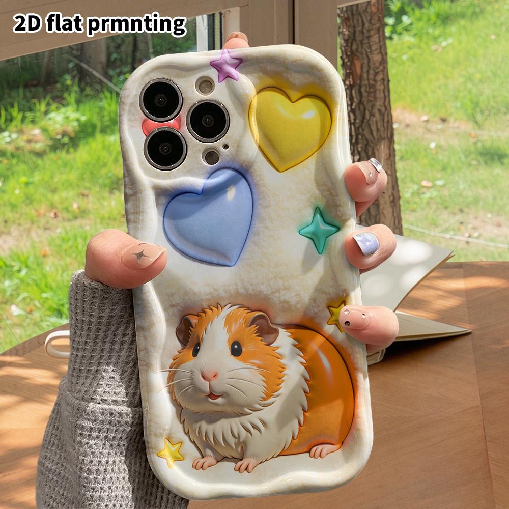 Phone Case: 2D Flat, Suitable for iPhone 18, 17, 16, 15, 14, 13, 12 Pro Protective Case, Phone Decoration, Guinea Pig, Perfect Christmas and Halloween