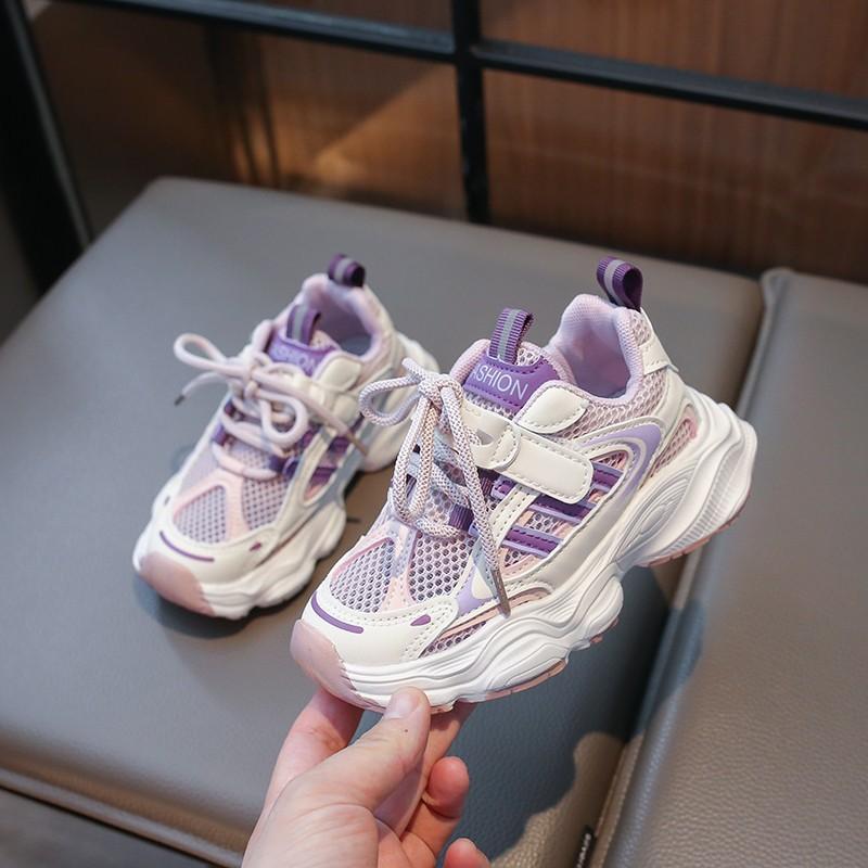 

Girls summer sneakers 2025 new spring and autumn children s single mesh dad shoes mesh breathable older children s mesh shoes summer models 26