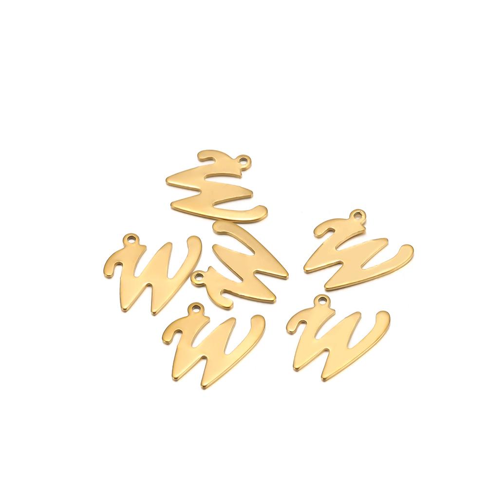 30pcs Stainless Steel A-Z 26 Cursive Font Letter Pendant Alphabet Charms Necklace Pendant DIY Jewelry Bracelet Making Earrings