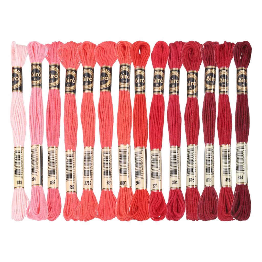 14 Skeins Embroidery Floss Cross Stitch Thread Polyester Embroidery Threads Bracelets String for Cross-Stitch Hand Embroidery