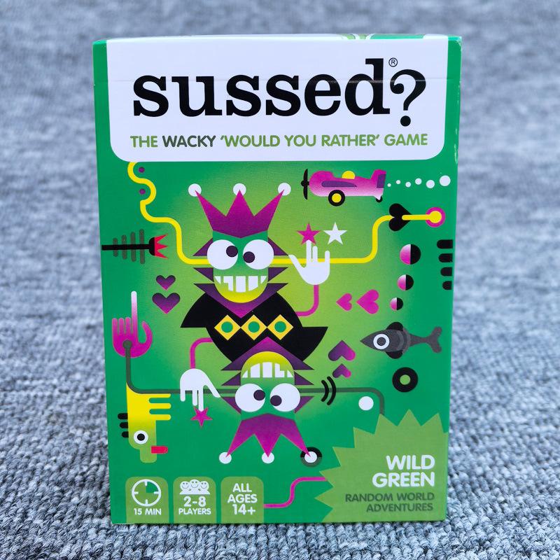 

Английская версия Sussed Reasoning Game, Quirky Choice Game, Карточная игра, Настольная игра для вечеринок зелёный