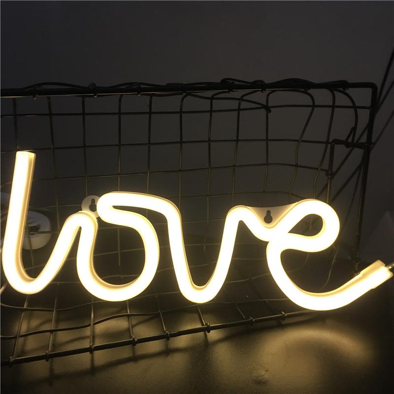 Herz & Stern LED Neon Mondlicht