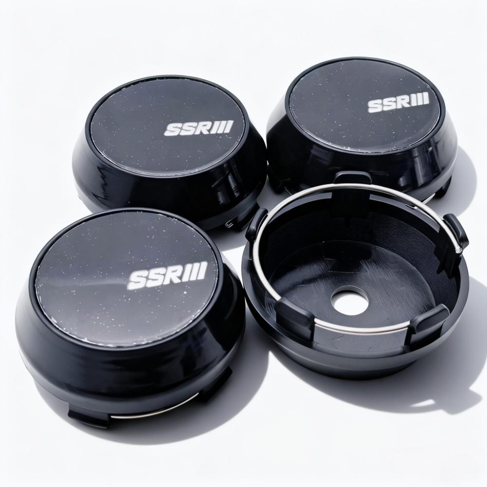 4pcs SSR Logo Emblem Badge Car Wheel Center Caps OD 60MM 56MM Wheels Hub High Cap Rim Hubcaps Dust Cover Replace Car Accessories