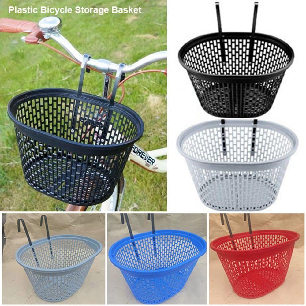 Mehrfarbige Fahrradaufbewahrungstasche Kunststoff Studenten Vorderradkorb Hinterradzubehör