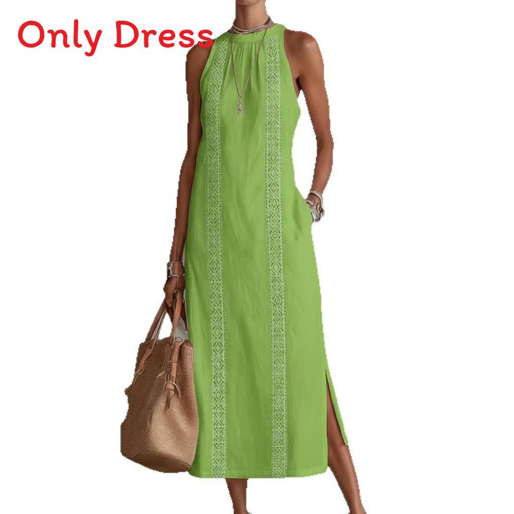 Polyester A Line Sleeveless Dress For Summer Vacation Casual Wear