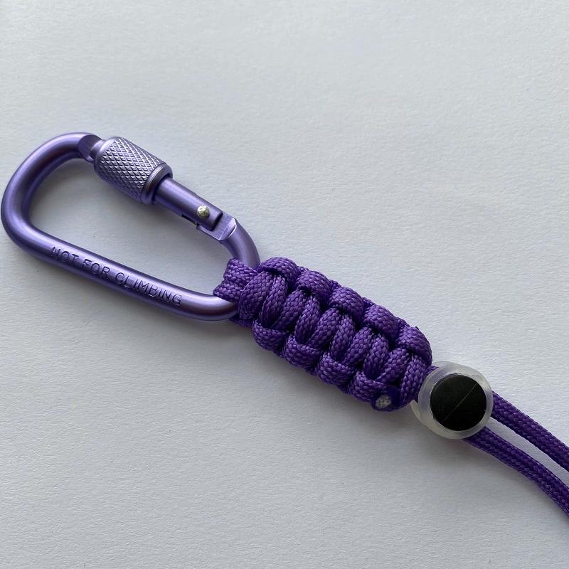 Umbrella rope woven water bottle buckle metal hook portable beverage lanyard mountaineering backpack key lock fast pendant edc