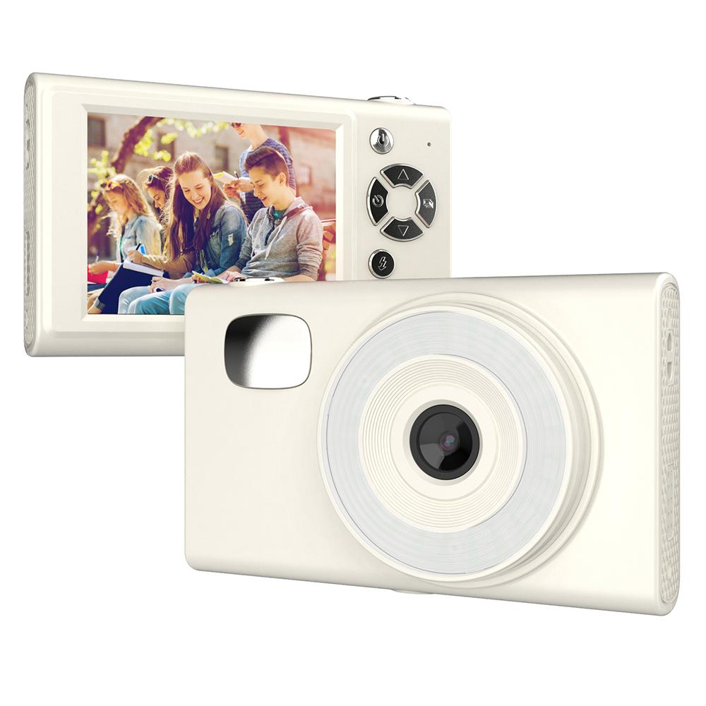 

H12 Portable 2.8-inch IPS Screen Digital Camera Student HD CCD Camera with 32G TF Card + Card Reader White