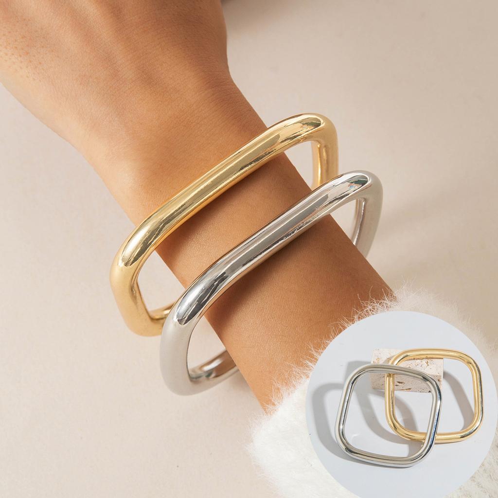 2025 New Trendy Bamboo Section Bracelet Gold Silver Colour for Women Boho Bracelets Set Wristband Vintage Jewelry Accessories