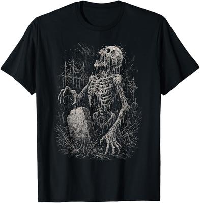ΝΕΟ ΠΕΡΙΟΡΙΣΜΕΝΗΣ ΚΥΚΛΟΦΟΡΙΑΣ Τ-Shirt Τρόμου Ζόμπι Σκελετός Goth Εναλλακτικό