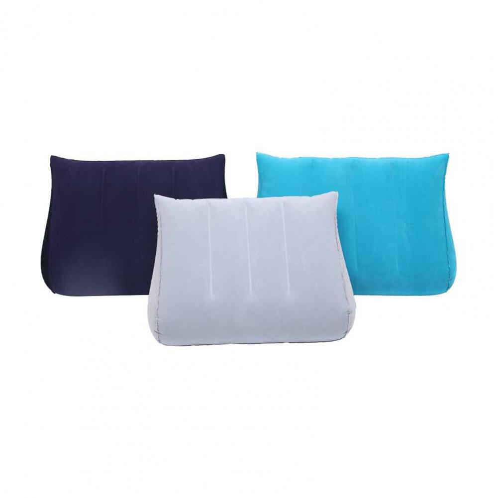 Sleeping Cushion Multi-functional Travel Pillow Leak-proof Thicken Lumbar Support Cushion Portable Flocked Triangular Sleeping