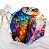 1pc Colorful Owl Artwork Umbrella with Plastic Handle,Suitable for All Seasons Home Travel Outdoor UmbrellaDD271