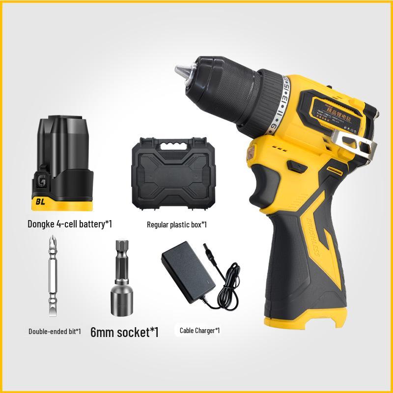16.8V Brushless Lithium Hand Drill & Electric Screwdriver with Dual Speed and Self-Stopping