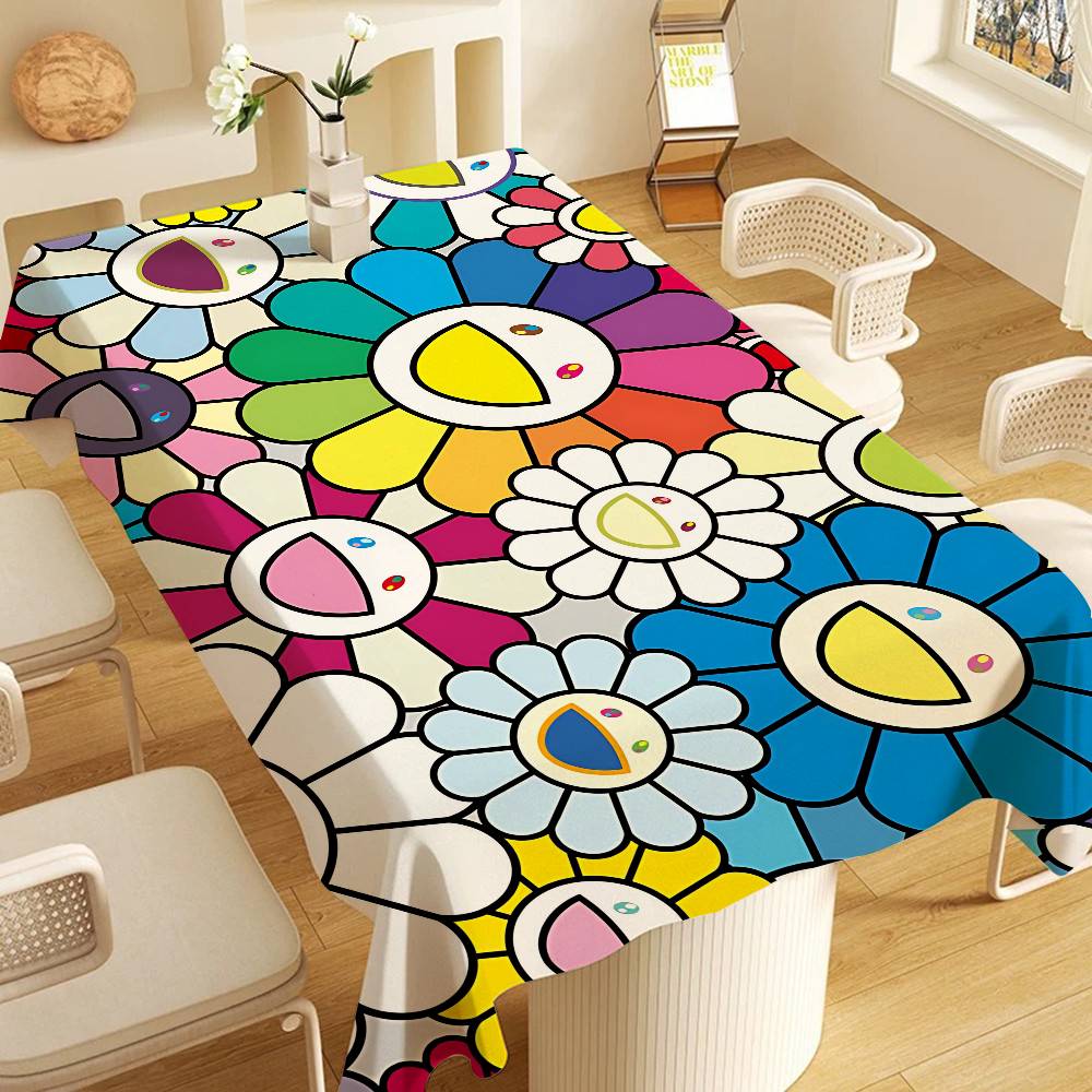 Kunst T-Takashi Tischdecke Geburtstagsparty Hochzeit Weihnachten Tischabdeckung Abwischbare Schreibtischdecke Dekor Abdeckungen Rechteckig