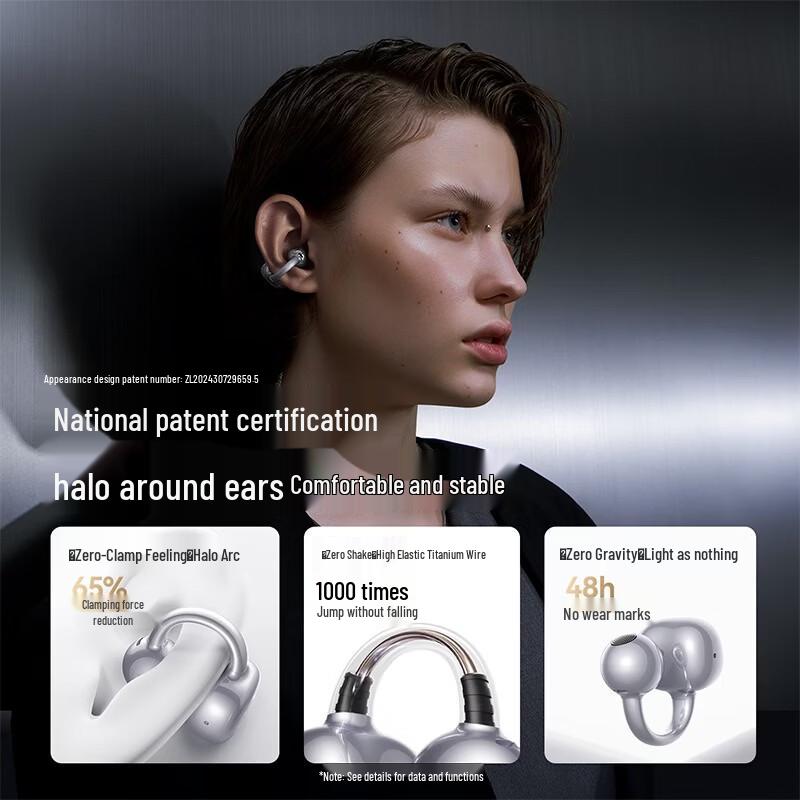 SANAG F50 Ear Clip AI Translation Bluetooth Headphones